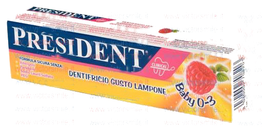 dentifricio president baby 0-3 lampone